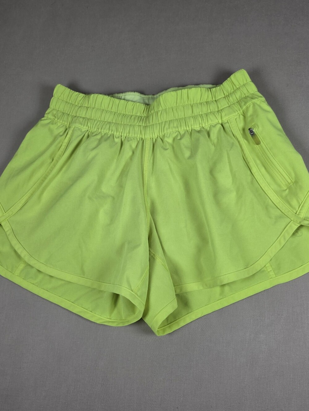 Lululemon Hotty Hot Lined Shorts 4" Inseam Highlight Yellow Neon Size 8
